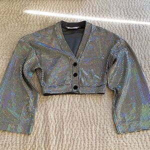 Silver Holographic Women's Jacket